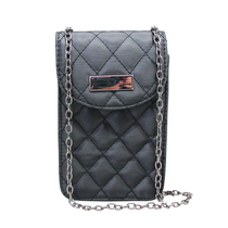 Lady Jewelery Clerk Guide Buy Pocket Black Abrasion Resistant Gold Shop Rhombus Single Shoulder Inclined Satchel Bag with belt