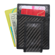 Europe and the United States new RFID carbon fiber wallet dollar clip fashion simple ultra-thin shield demagnetization card clip card bag wallet