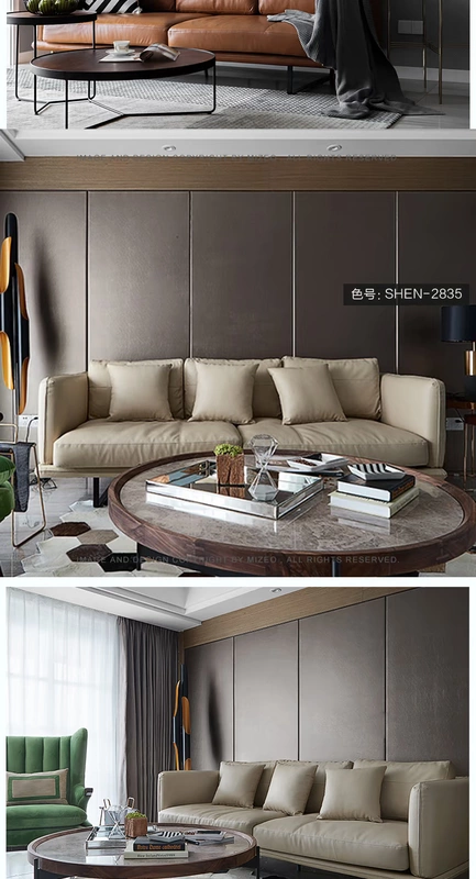 Nordic sofa da Ghế sofa da loft công nghiệp phong cách sofa vải xuống ghế sofa đồ nội thất phòng khách tối giản - Ghế sô pha ghế sofa gỗ kéo ra thành giường