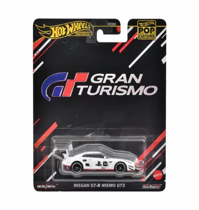 [Includes Protective Case] Hot Wheels Gold Label Pop Culture Iron Base Rubber Tire Nissan Gt-R Nismo Gt3