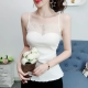 Áo yếm nữ mùa hè mới gợi cảm ren khâu sợi cotton Slim mặc bên ngoài chạm đáy áo sơ mi không tay thủy triều áo ba lỗ nữ dáng rộng