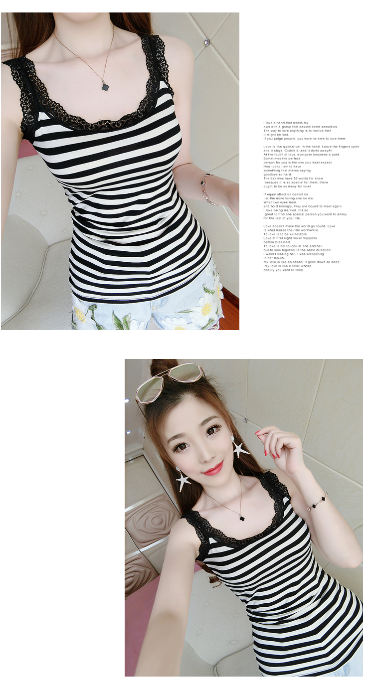 2017 Camisole Ladies Summer Mới Ren Modal Fat MM Kích cỡ lớn Áo khoác ngoài Áo sơ mi hàng đầu áo nữ đẹp