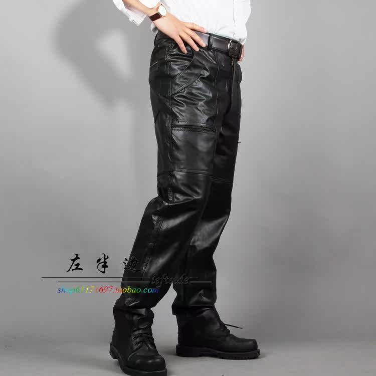 Pantalon cuir homme droit pour hiver - Ref 1493306 Image 12