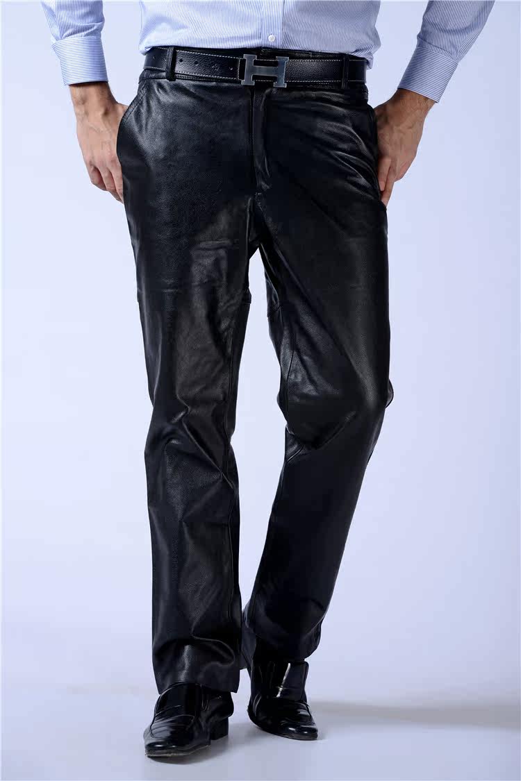 Pantalon cuir homme droit pour hiver - Ref 1492628 Image 15
