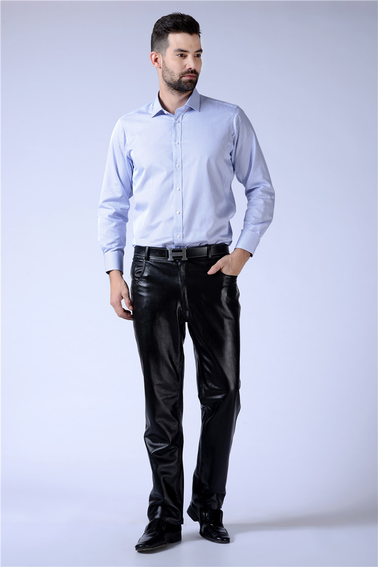 Pantalon cuir homme droit pour hiver - Ref 1492628 Image 21