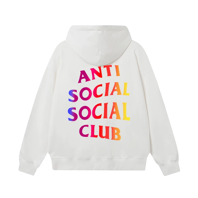 ANTI SOCIAL SOCIAL CLUB ASSC love and hate gradient letter print autumn and winter hoodie sweatshirt