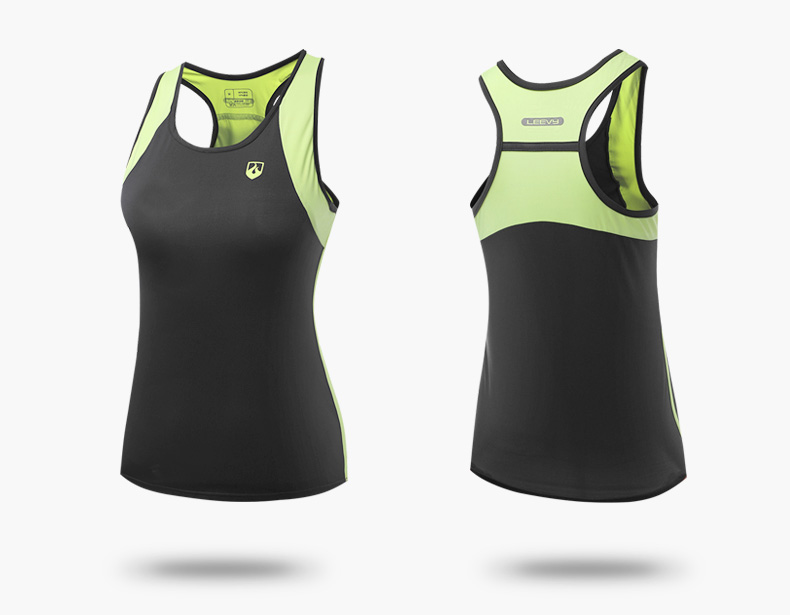 Đối với vest chạy bộ, đồ lót thể thao của phụ nữ, mặc vest thể thao dài, quần áo yoga không tay nhanh khô - Đồ lót thể thao áo pitch