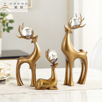 Creative Home Residence Ornament Personality Small Furnishing Deer Au Style Living Room American TV Cabinet Xuan Guan Wine Cabinet Decorations Hem