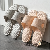 Japanese bathroom non-slip simple Indoor gp slippers for men and women Spring Summer thick soft bottom home massage sandaler couple