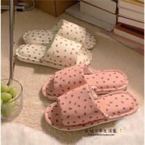 Japan imported gp cute fabric slippers female Summer Girl heart ins Wind indoor home soft bottom non-slip cool