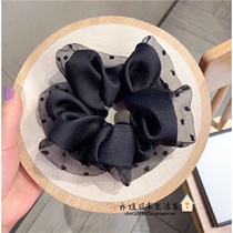 Japanese Super fairy lace edge solid color coliform GP temperament simple versatile Hairband tie head rope hair accessories