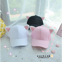 Japanese GP Joker soft cute cute cap children summer wool felt cat ears parent-child casual baseball cap