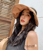 Japan 100 lap sun protection cover gp sun basin hat female net red shell hat anti-UV air top fisherman hat summer