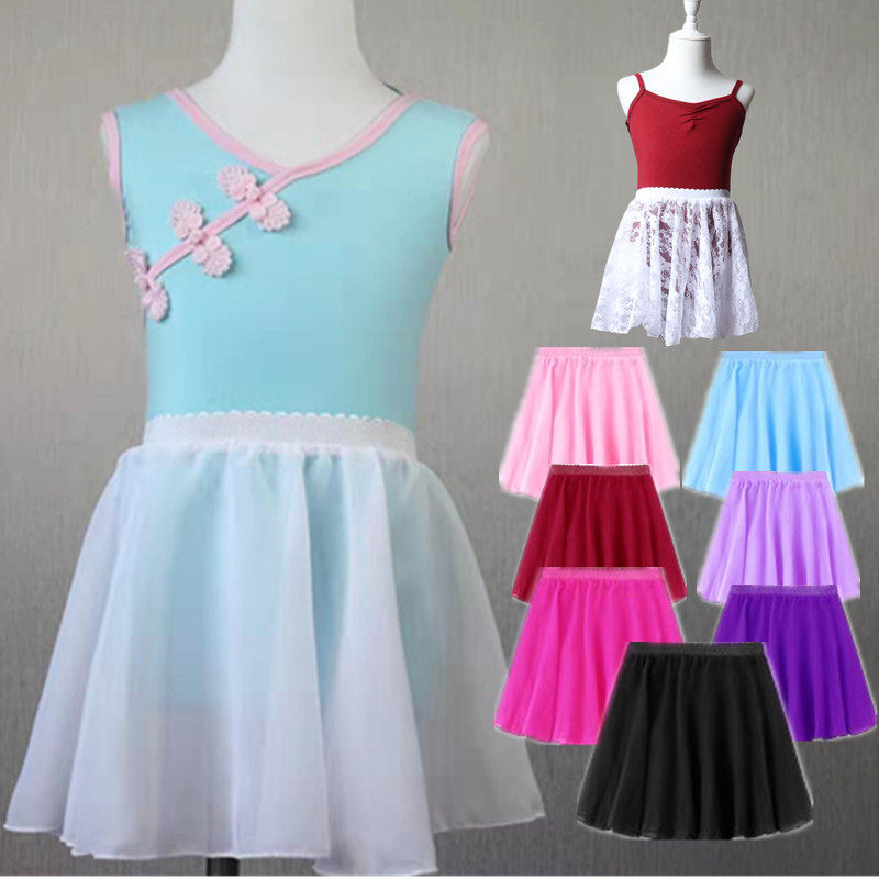 Ballet dancer Dance Yarn Dresses Adult Female One-Piece Snowspun Apron Children Dancing Laces Half Body Short Skirt
