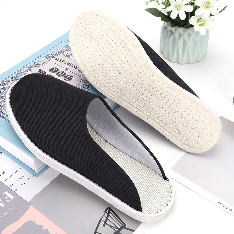 Thousand-Layer Sole Slippers for Men, Old Beijing Cloth Shoes, Traditional Handmade Cloth Soles, Breathable, Suitable for Office, Casual Wear, Home Use, Foot Care, Dad Shoes
