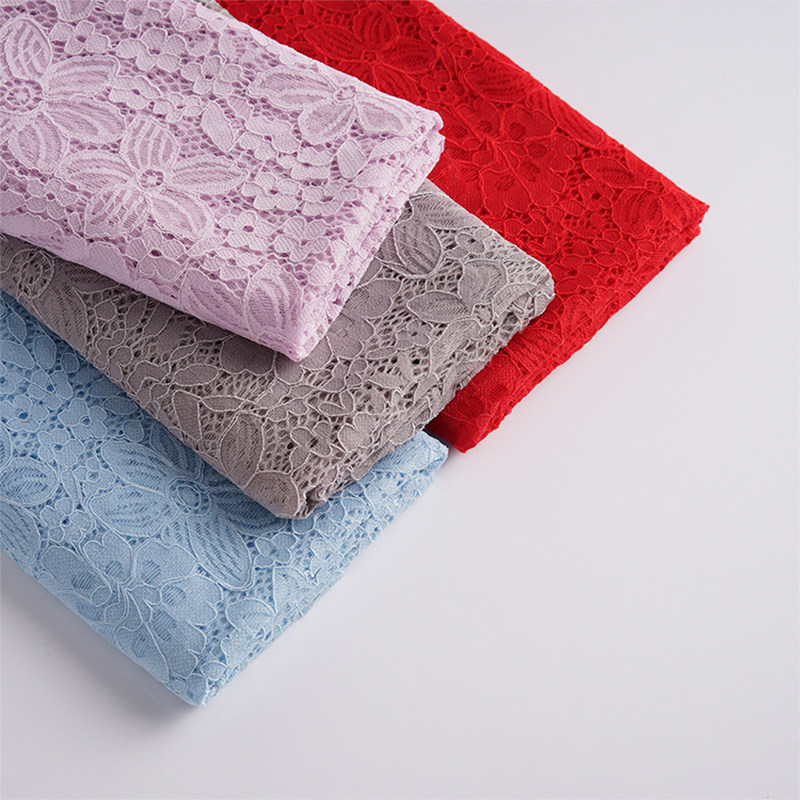 Texture three-dimensional embroidery hollow water soluble lace fabric summer clothing fabric curtain wedding dress handmade fabric