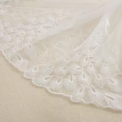 Mesh embroidery lace cloth wedding curtain dress skirt accessories handmade diy