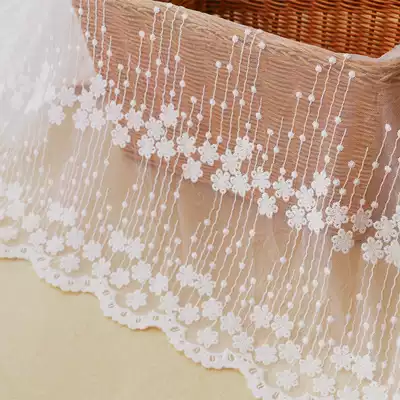 31cm wide lace lace cotton mesh embroidery wide edge accessories dress skirt curtain fabric off White