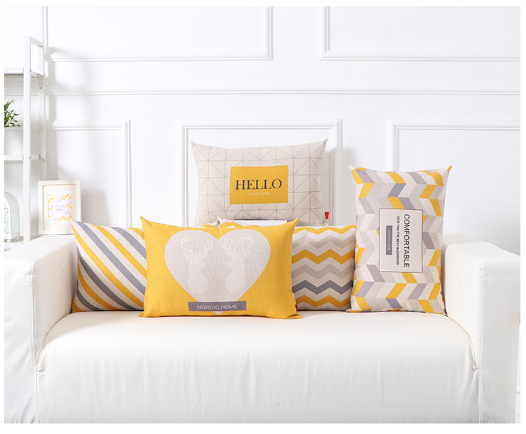 Sofa đệm thắt lưng gối chữ nhật gối bông gối giường cỡ Queen vải lại eo phong cách Bắc Âu ins - Trở lại đệm / Bolsters Bộ chăn gối văn phòng hình thú