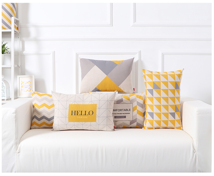 Sofa đệm thắt lưng gối chữ nhật gối bông gối giường cỡ Queen vải lại eo phong cách Bắc Âu ins - Trở lại đệm / Bolsters Bộ chăn gối văn phòng hình thú