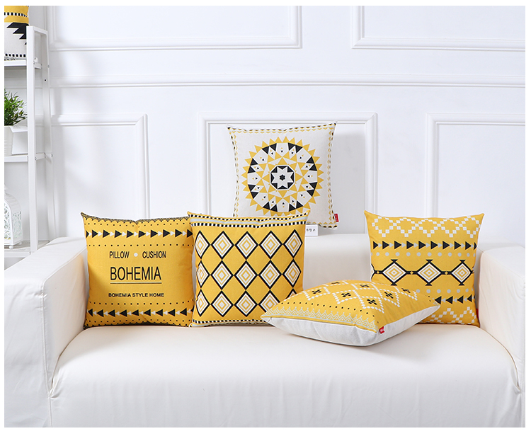 Bohemia đơn giản mô hình hình học gối đệm đệm sofa ins giường gói hỗ trợ bởi xe đệm - Trở lại đệm / Bolsters gối tựa lưng sofa