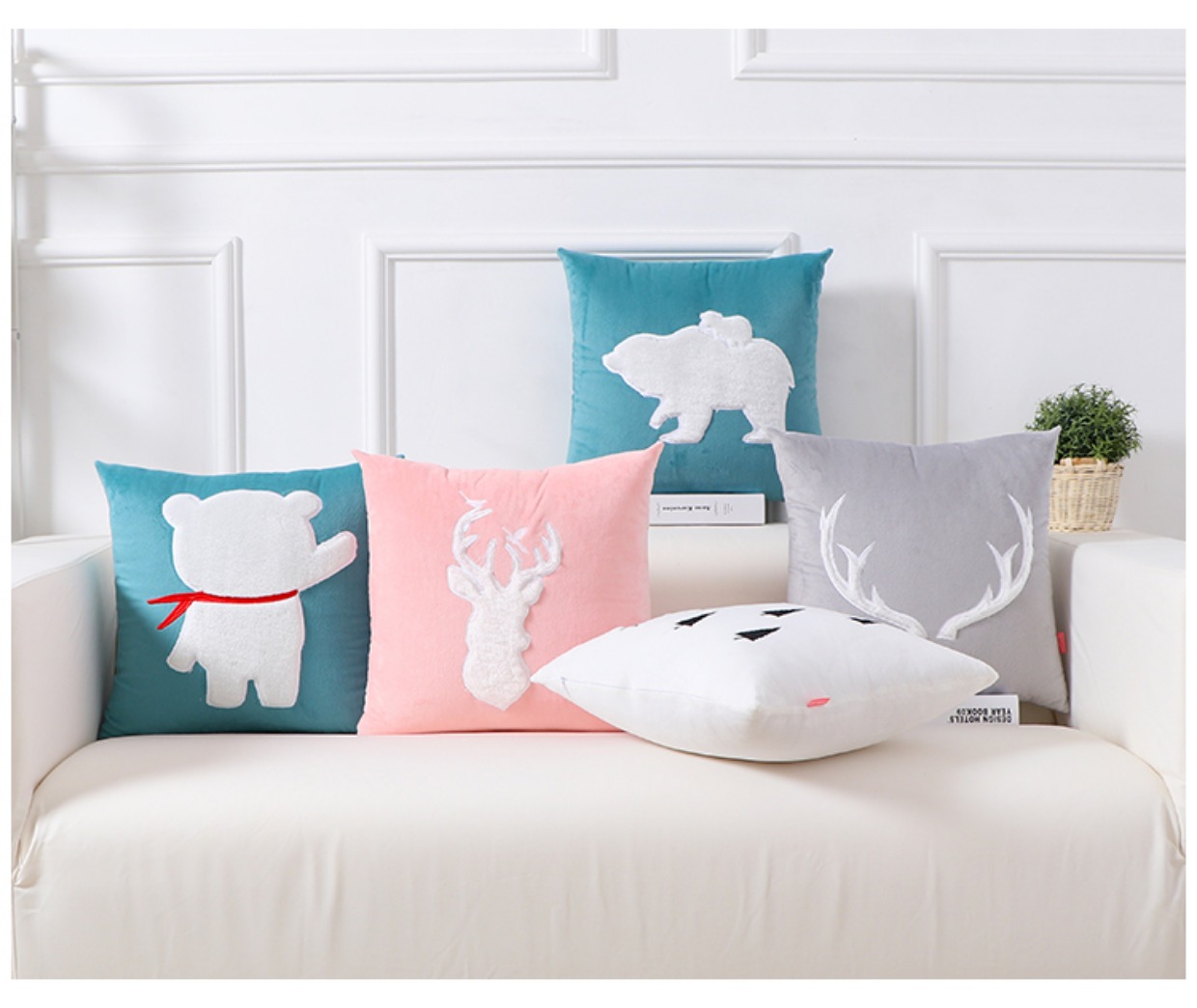 Cô gái trái tim gối sang trọng đệm màu hồng dễ thương công chúa màu xám phòng ngủ sofa siêu mềm nhung gối Bắc Âu - Trở lại đệm / Bolsters Mua gối ngủ văn phòng