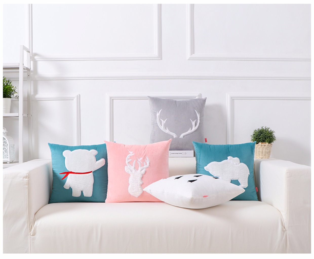 Cô gái trái tim gối sang trọng đệm màu hồng dễ thương công chúa màu xám phòng ngủ sofa siêu mềm nhung gối Bắc Âu - Trở lại đệm / Bolsters Mua gối ngủ văn phòng
