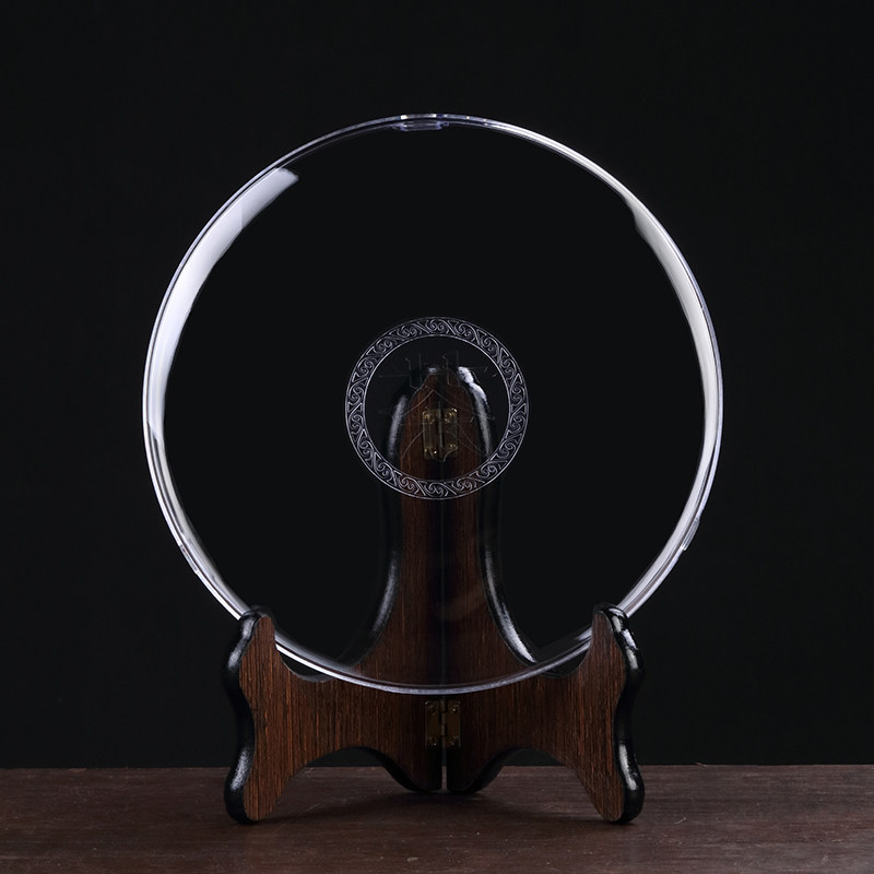 Tea cake stand transparent Pu'er display shelf tea tray bracket dust-proof plastic Pu'er tea box white tea tea cake shelf