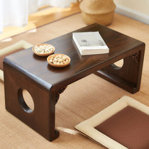 Solid wood balcony low table tatami tea table home kang table Japanese Zen tea table tea table sitting floating window small table