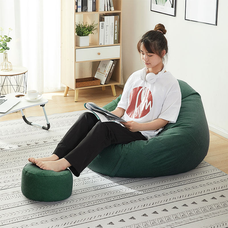 Day-style tatami seat small family type bean bag sloth sofa Single chair leaning on back chair minimalist deck chair floating window chair-Taobao