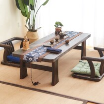 Tuoma impression solid wood Japanese coffee table living room large board table Zen tea table balcony low table tatami tea table