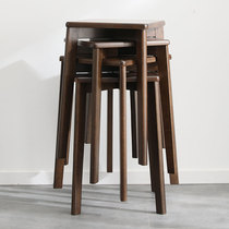Solid wood home small bench bench shoe stool high wooden bench living room table can be stacked spare square stool creative makeup stool