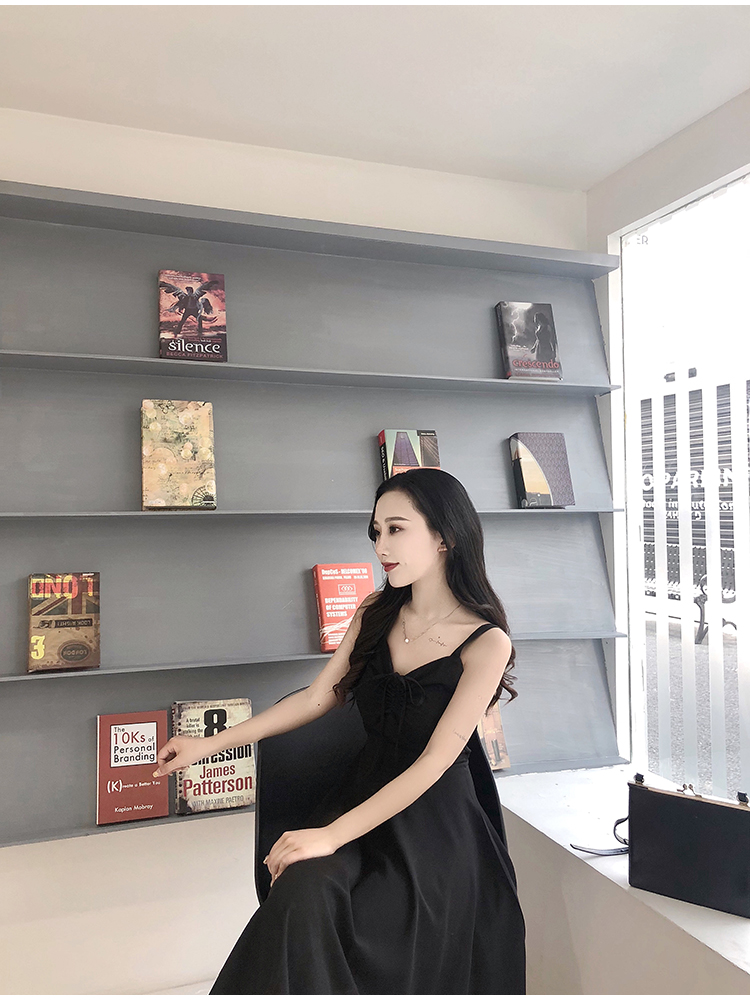 VK旗艦店 韓國風露肩收腰系帶修身性感吊帶無袖洋裝