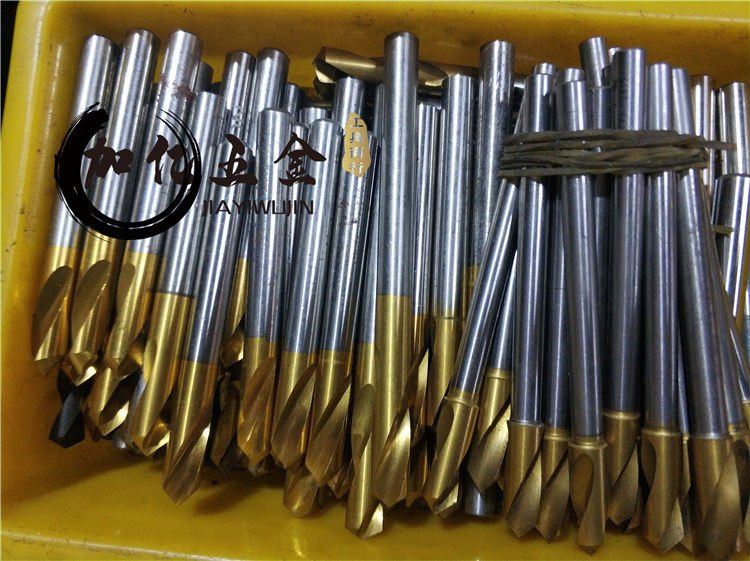 Imported second-hand cobalt-containing centering drill Japanese old drill bit OSG YG straight handle titanium-plated fixed-point drill