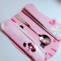 Stainless steel cutlery suit portable 304 suit chopsticks spoon chopstick cutlery
