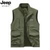 JEEPSPIRIT stand collar waterproof vest for middle-aged and elderly people