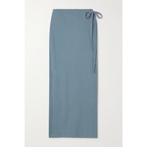 Baserange Brig rib cotton long wrap skirt ladies 2021 new luxury