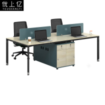 Staff desk Office furniture Staff screen Single double four 1246 computer table and chair combination Modern and simple