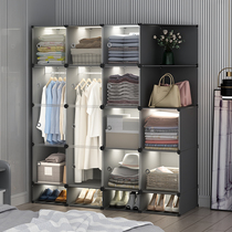 Simple wardrobe modern minimalist cloth art hanging closet assembly Home bedroom rental room with containing cabinet locker