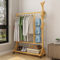 Simple hanging clothes hanger floor bedroom Home clothes hanger Cloister Hood modern minimalist Dormitory Small Containing shelf