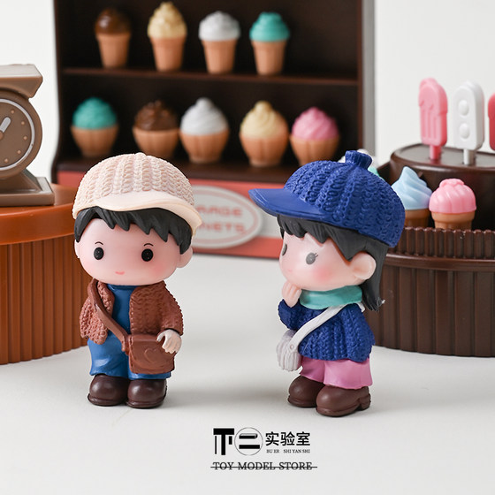 Miniature Artificial Dessert Ice Cream Shop Miniature Model Dollhouse Scene Children's Doll Play House Toy