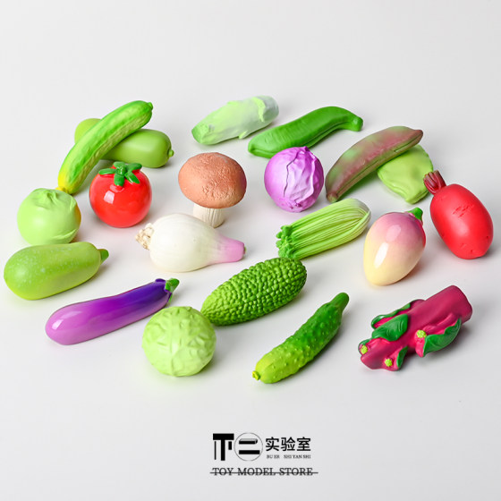 Blind Bag Mini Realistic Vegetables Cucumber Tomato Food Toy Miniature Model Decoration Pretend Play Toy Student Gift