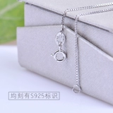 Милое ожерелье, цирконий, подвеска, японский оберег на день рождения, аксессуар, серебро 925 пробы, в корейском стиле, подарок на день рождения, серебряное ювелирное изделие
