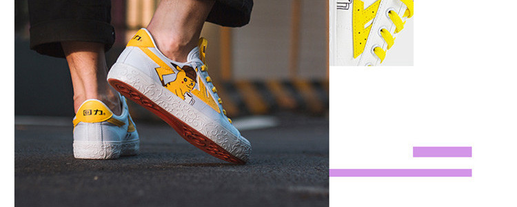 Kéo lại đôi giày vẽ tay DIY nổ graffiti Tom mèo Pikachu tùy chỉnh mèo và chuột vải nam và nữ giày trắng - Plimsolls giày sport nam