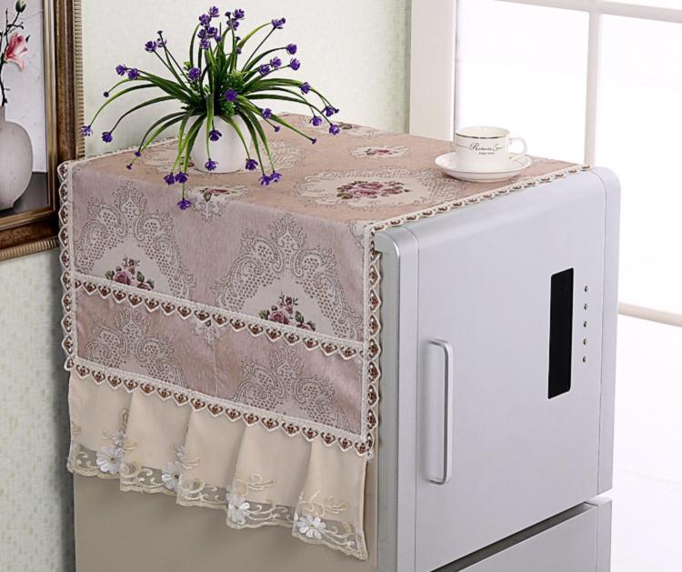 Tủ lạnh bọc vải ngăn tủ lạnh bẩn vải che cửa đơn bụi bảo vệ khăn che thiết bị sóng bánh xe cửa duy nhất vườn - Bảo vệ bụi áo điều hoà nhật bản