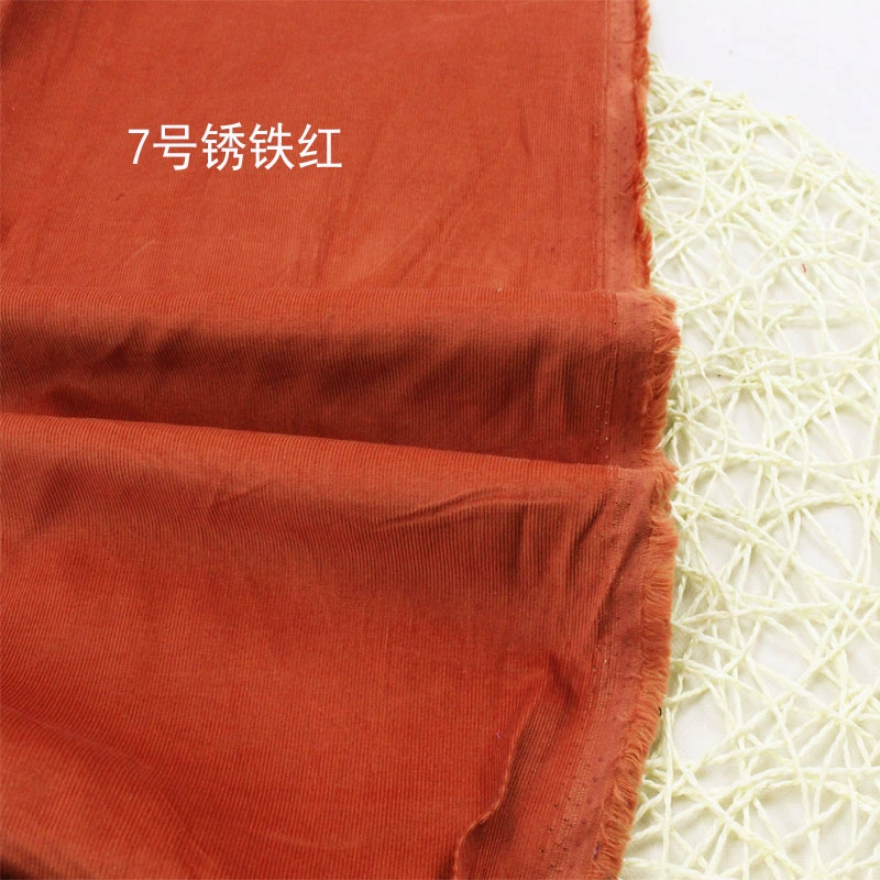 Vải nhung kẻ sọc màu rắn 21 phần mỏng 100% cotton may thủ công vải DIY vải thun 4 chiều