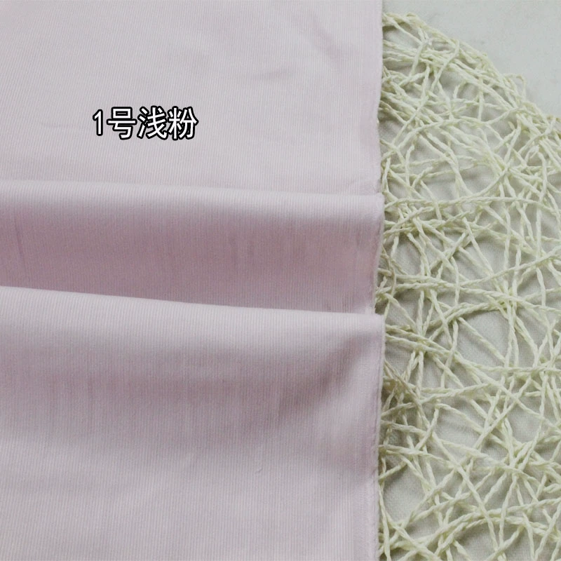 Vải nhung kẻ sọc màu rắn 21 phần mỏng 100% cotton may thủ công vải DIY vải thun 4 chiều