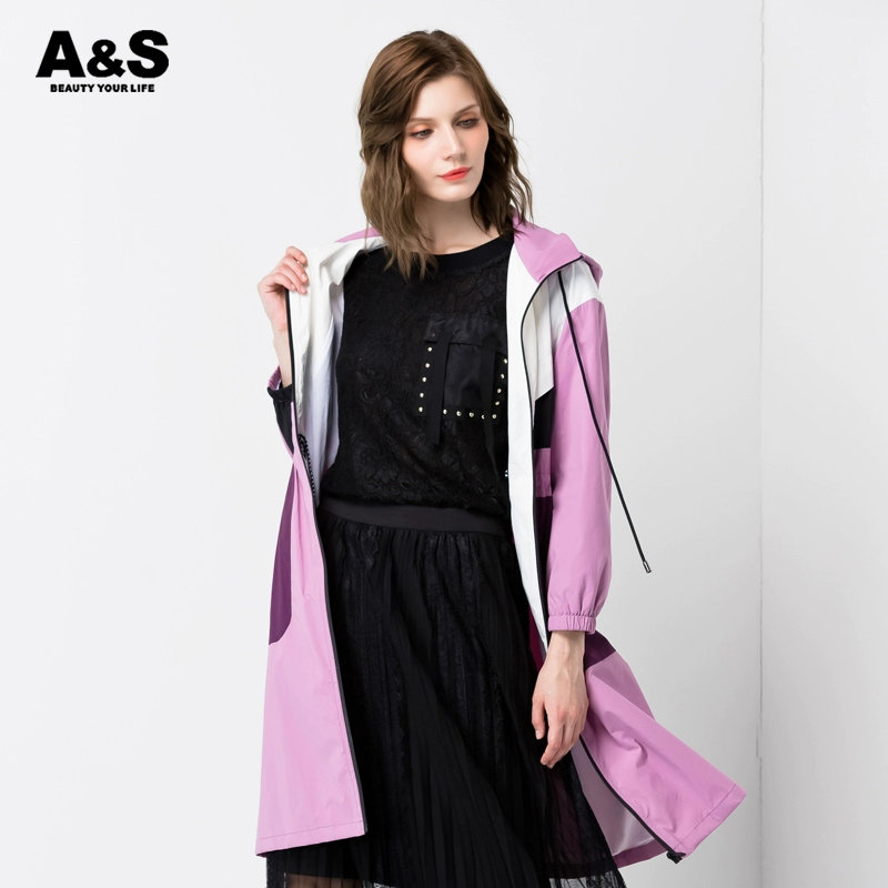 A & S Anxiu Women Spring 2020 Thời trang mới giản dị giản dị Thanh lịch Trench Trenchcoat G910883 - Trench Coat