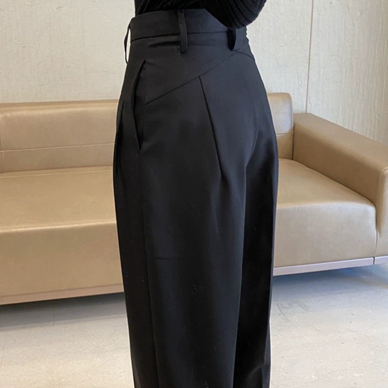 スーツパンツレディースハイエンドドレープ春と秋2025新しい小さなカジュアルスリムルーズハーレムキャロットパンツ