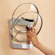 No-Drill Pot Lid Holder, Wall-Mounted Pot Lid Rack, Household Cutting Board Holder, Chopping Board Rack, Kitchen Storage Shelf